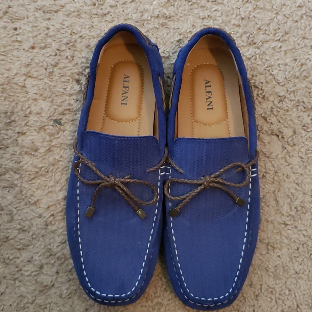 Alfani Blake Braided Lace Drivers Mazarine Blue